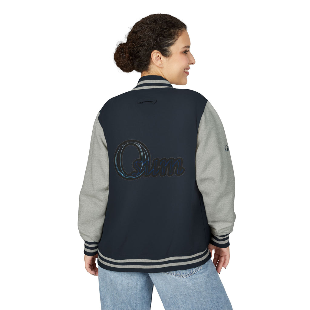 Unisex Heavyweight Letterman Jacket with Stylish Graphic Design
