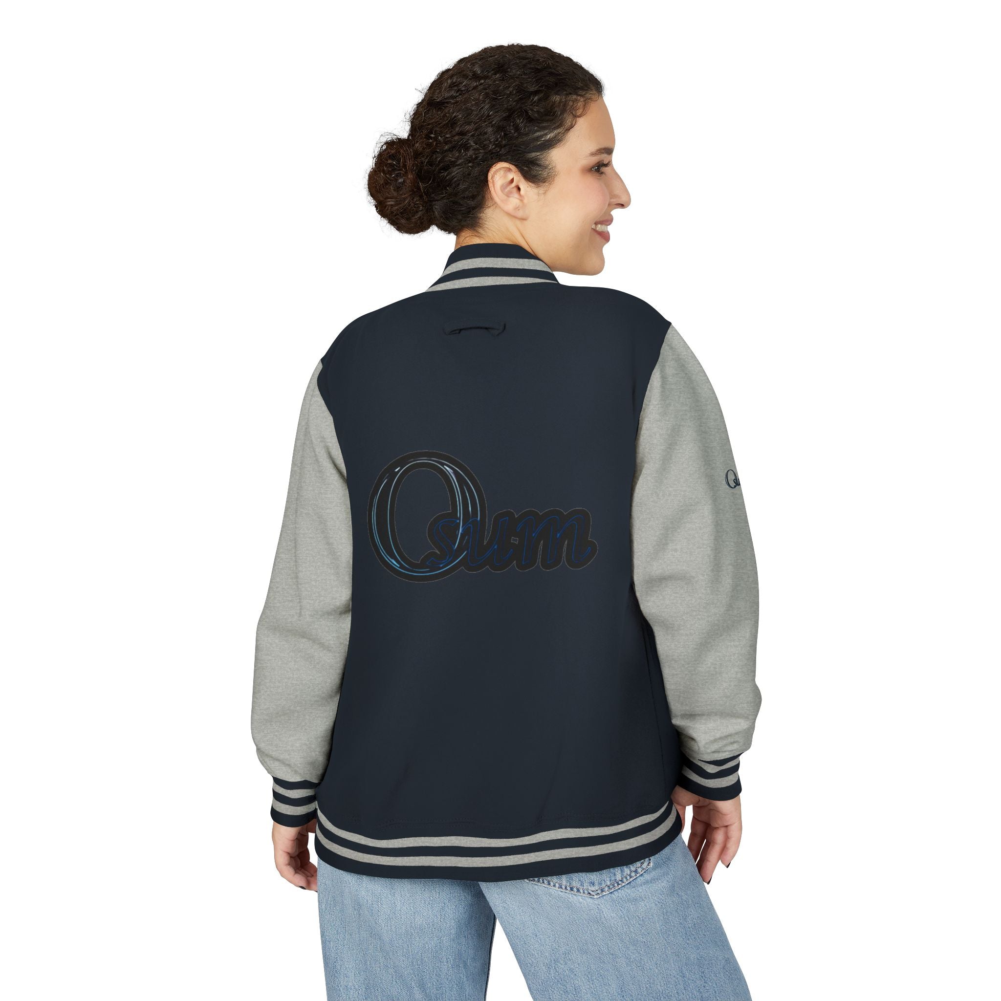 Unisex Heavyweight Letterman Jacket with Stylish Graphic Design