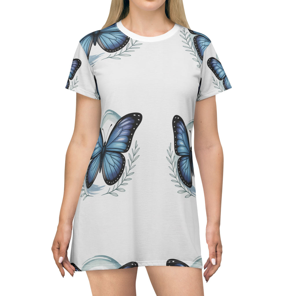 Butterfly AOP T-Shirt Dress – Effortless Style for Nature Lovers