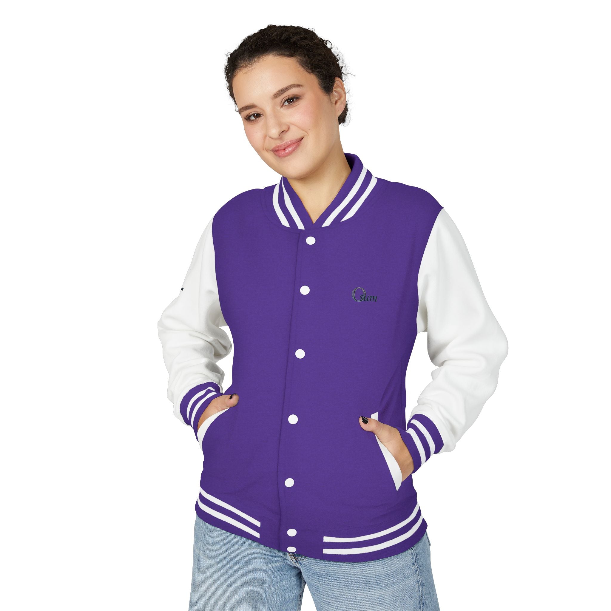 Unisex Heavyweight Letterman Jacket with Stylish Graphic Design