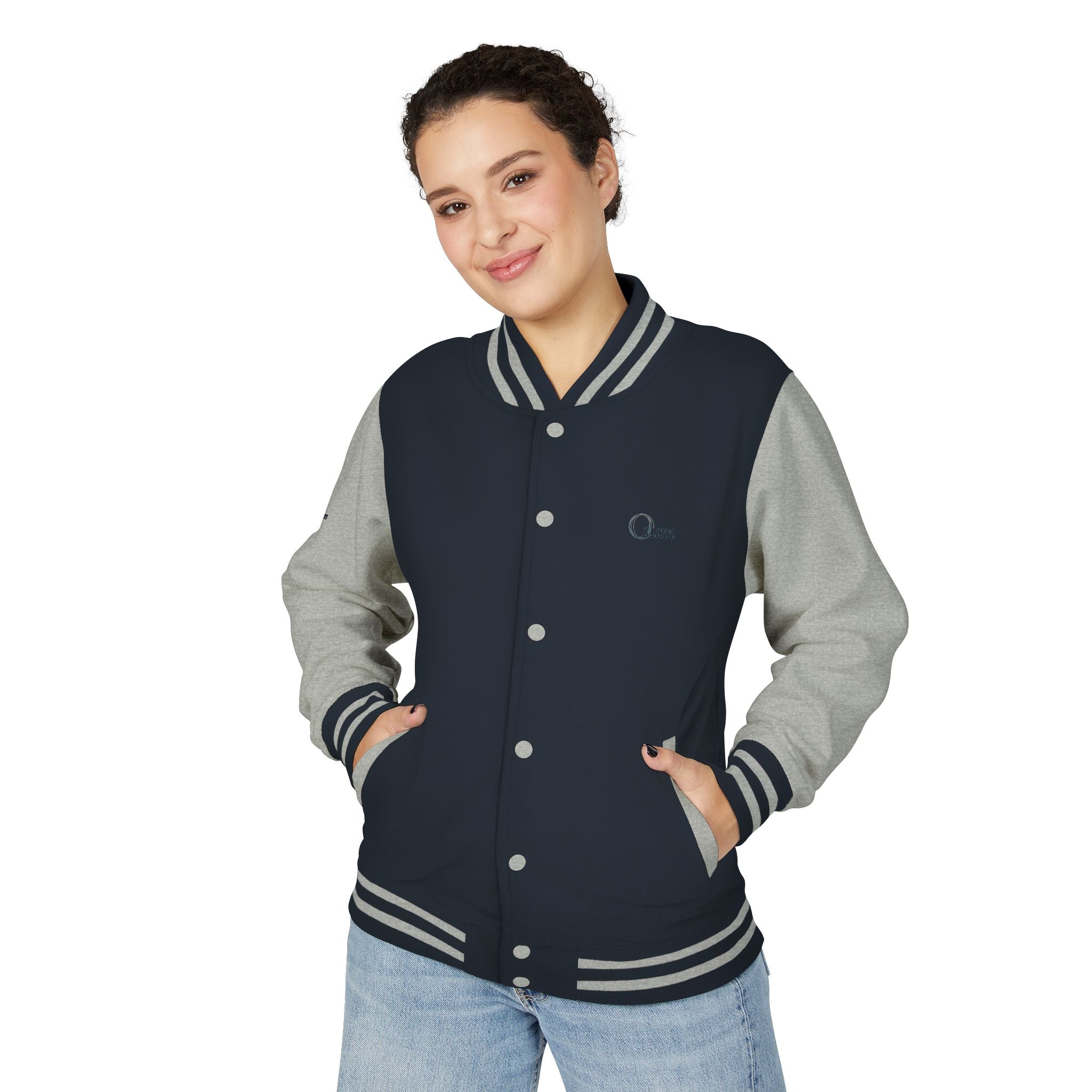 Unisex Heavyweight Letterman Jacket with Stylish Graphic Design