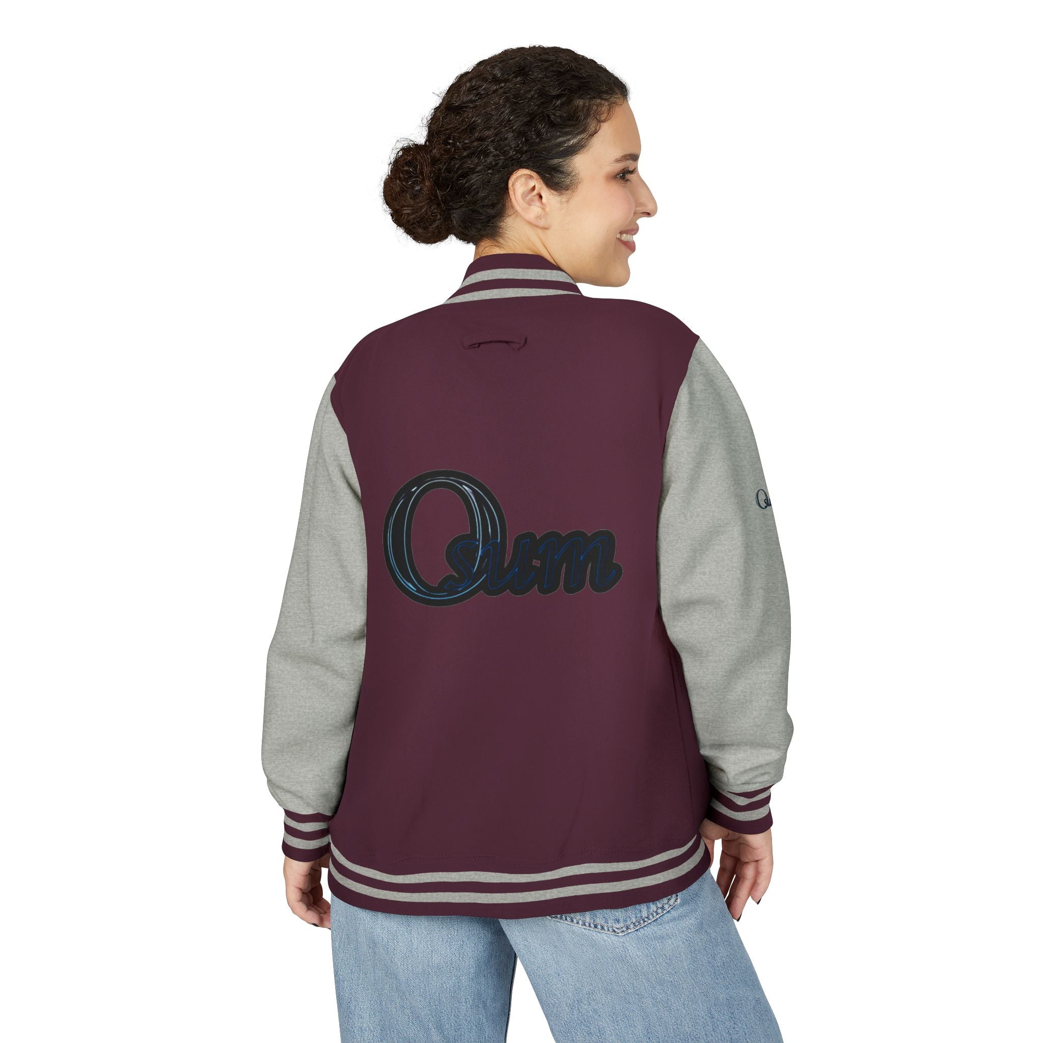 Unisex Heavyweight Letterman Jacket with Stylish Graphic Design
