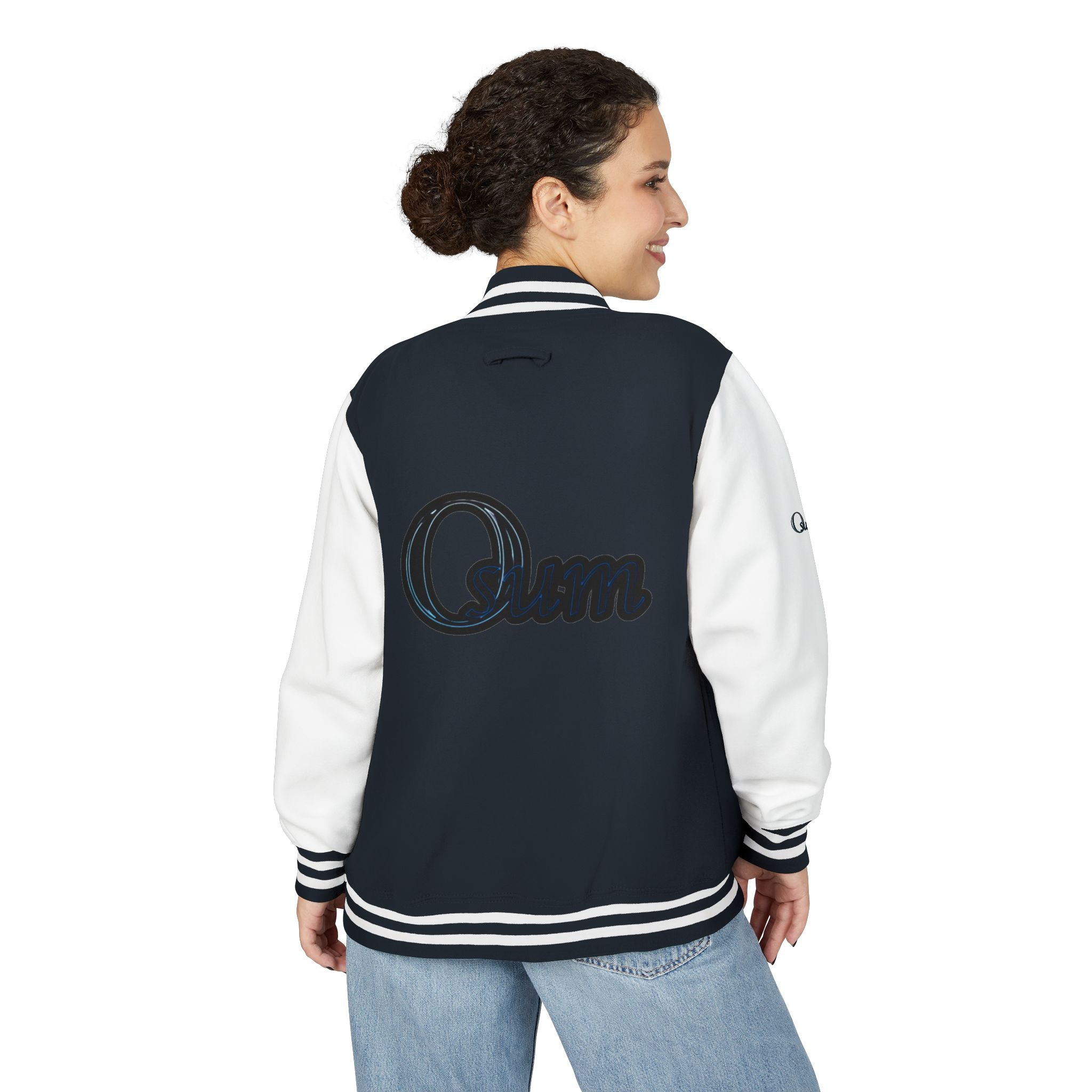 Unisex Heavyweight Letterman Jacket with Stylish Graphic Design