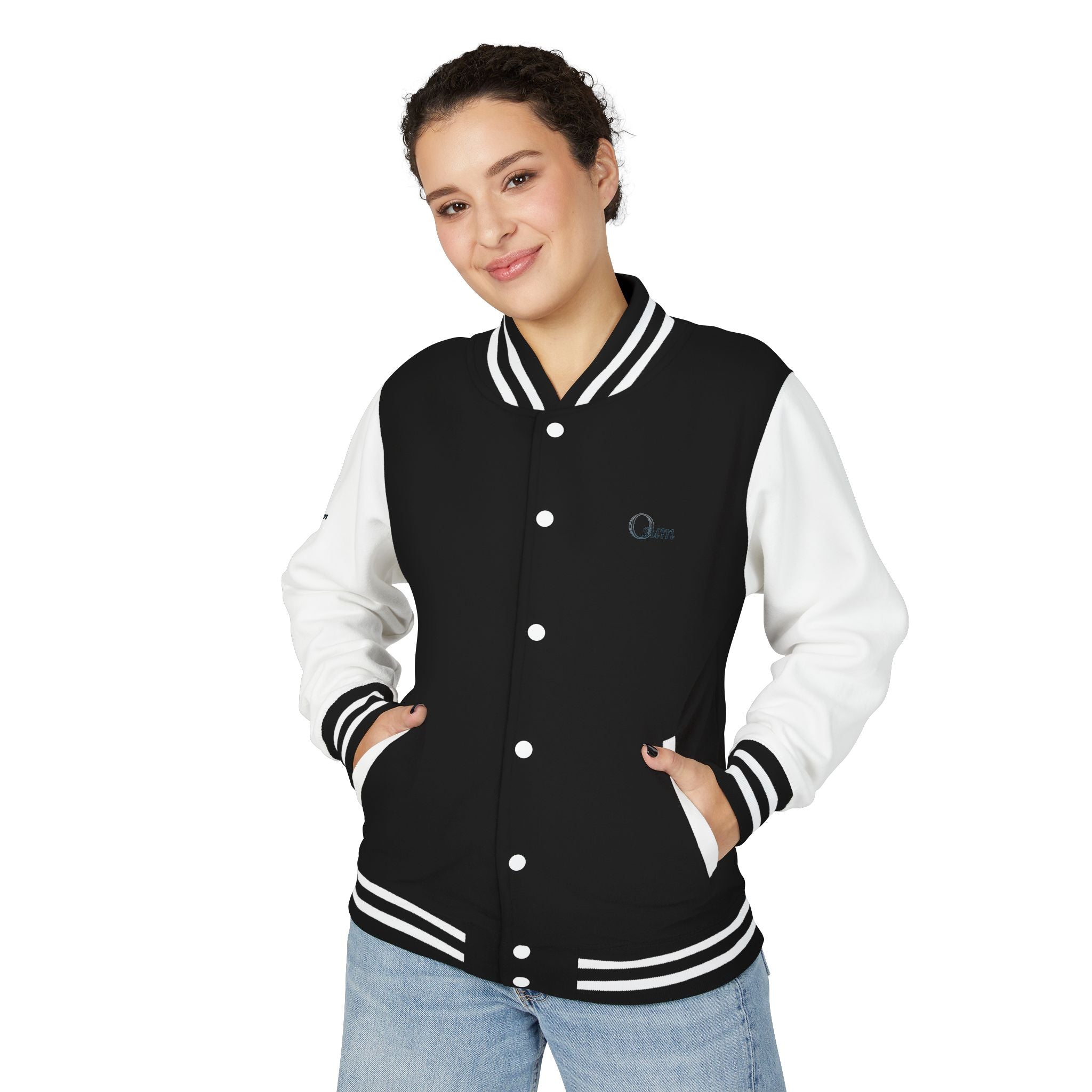 Unisex Heavyweight Letterman Jacket with Stylish Graphic Design